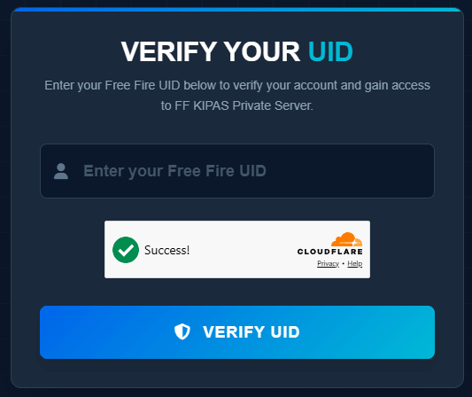 Enter Your UID Page