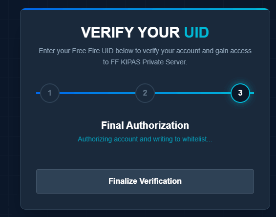 FF Kipas My ID Verify UID Final Authorization Page